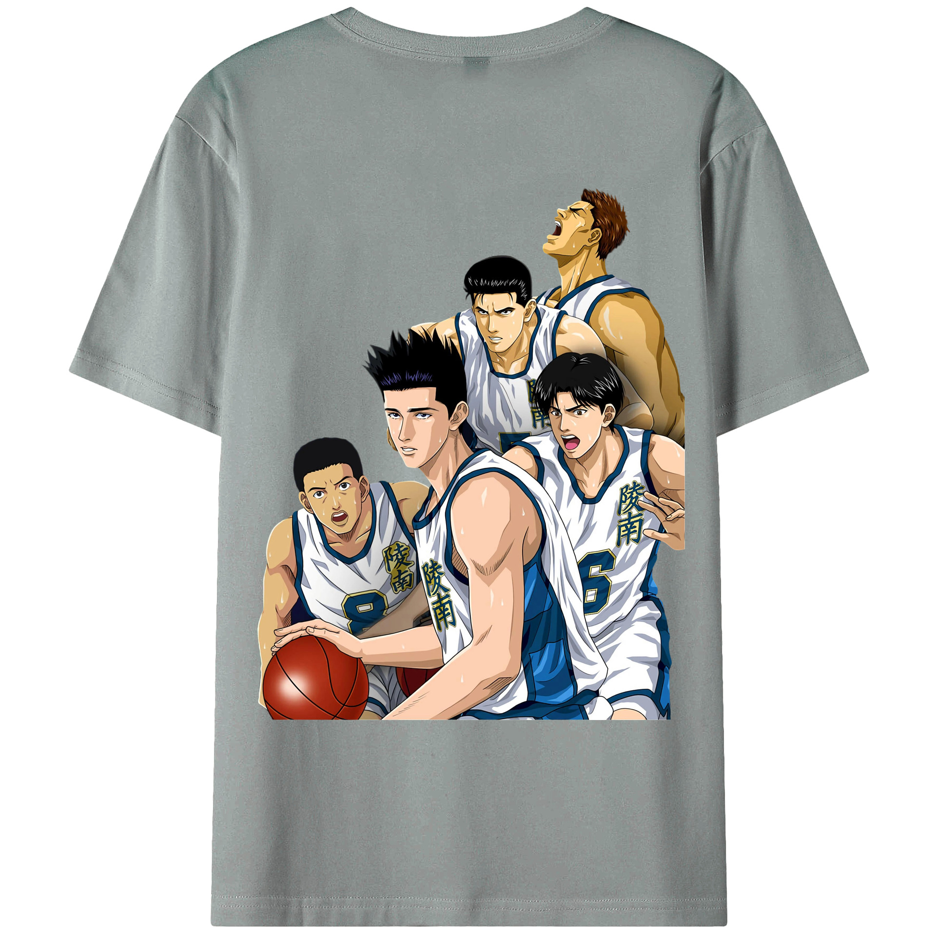 （画像用） SLAM DUNK／スラムダンク 綿100％ メンズ半袖Tシャツ（バックプリント） 通気性
